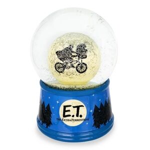 E.T. The Extra-Terrestrial Bike Moon 6-Inch Snow Globe, Swirling Glitter Display